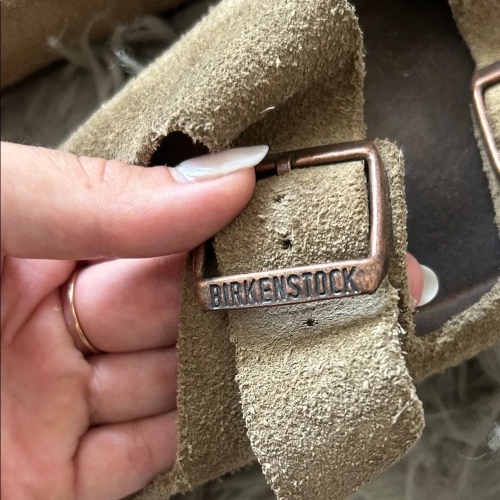 Tan/Army Green Birkenstocks Double-Strap size 39 - Picture 2 of 6